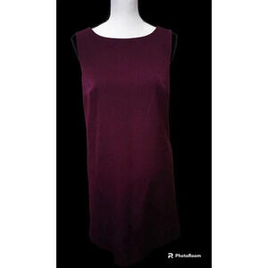 Merona Womens Dress Sleeveless‎ Burgundy Back Zip Career Wear Size 8 NWT